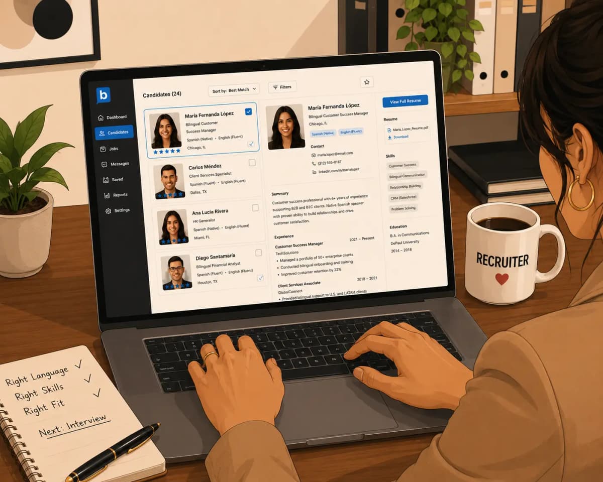 Bilingual candidates illustration