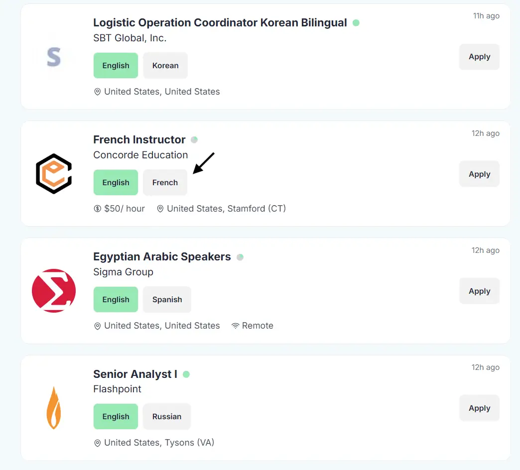 BilingualJobs.io employer page preview