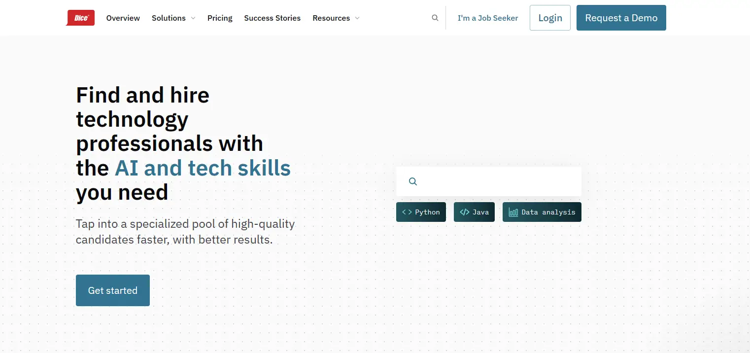 Dice tech recruiting platform