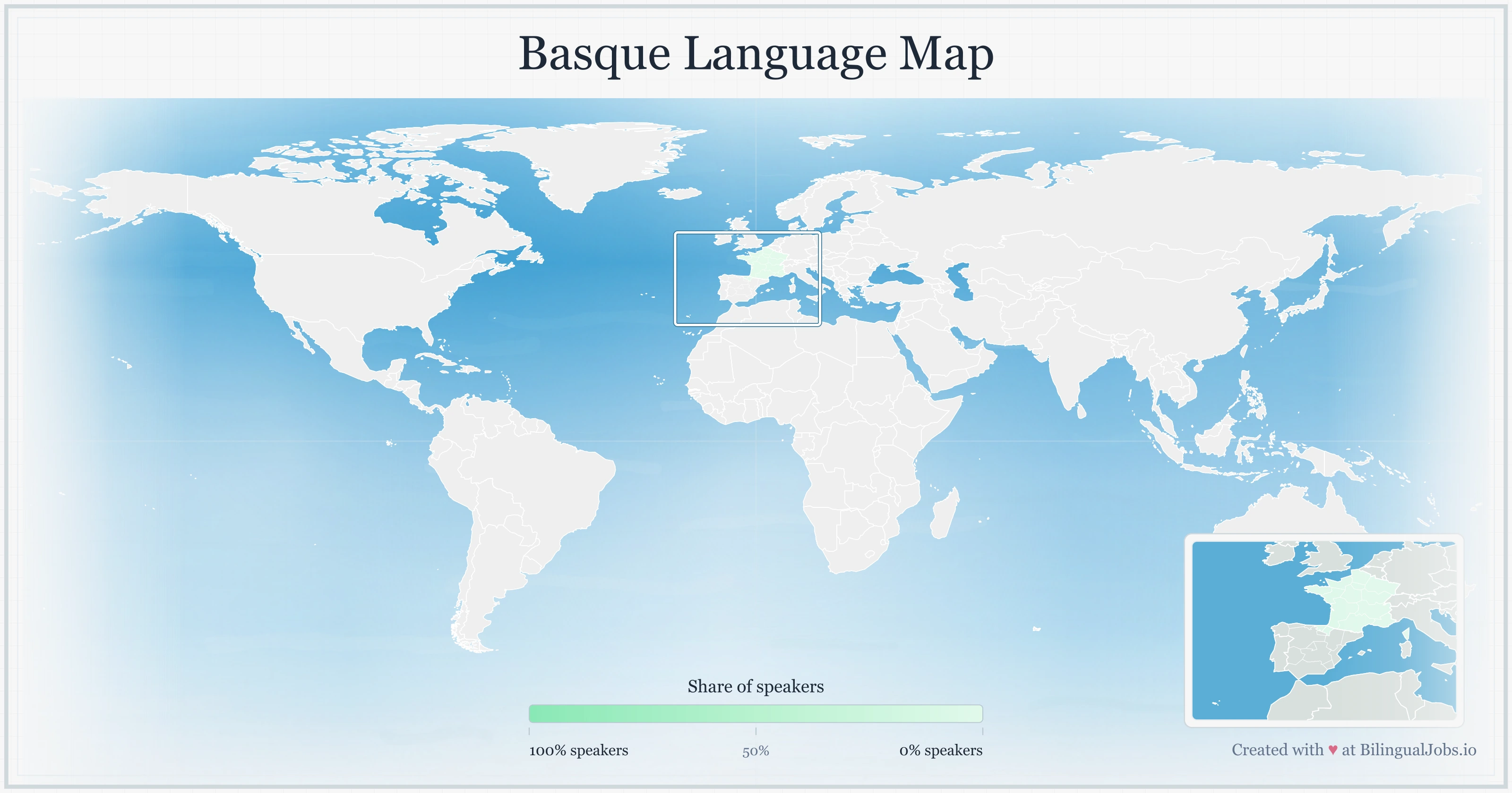 Basque language map