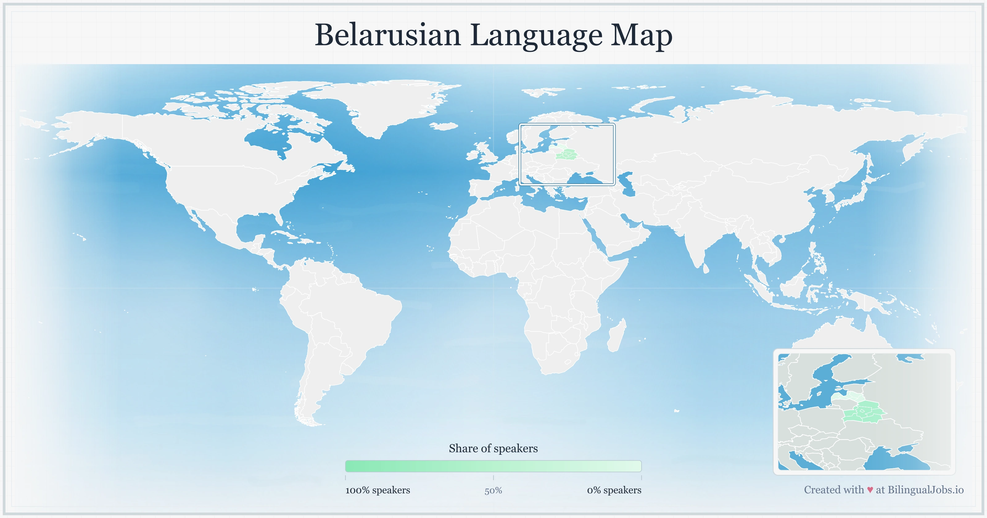 Belarusian language map