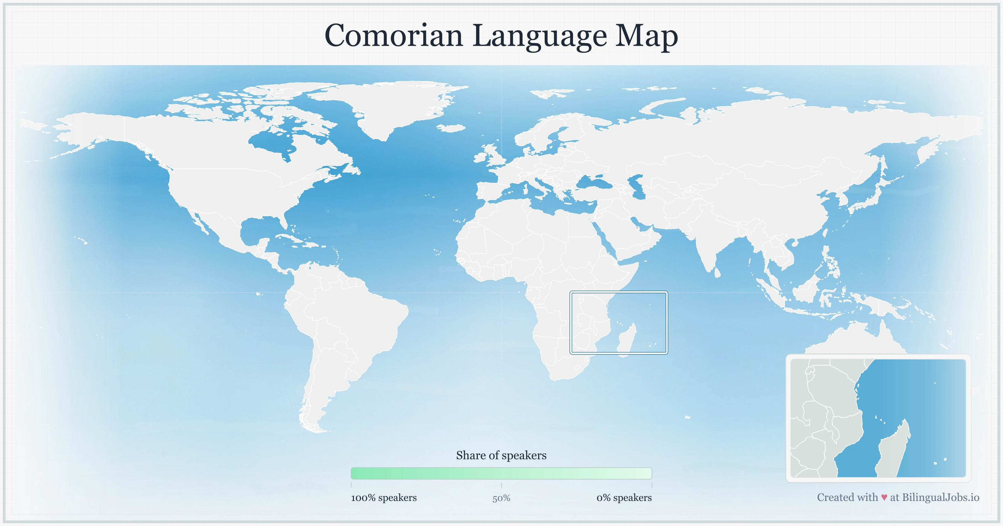 Comorian language map