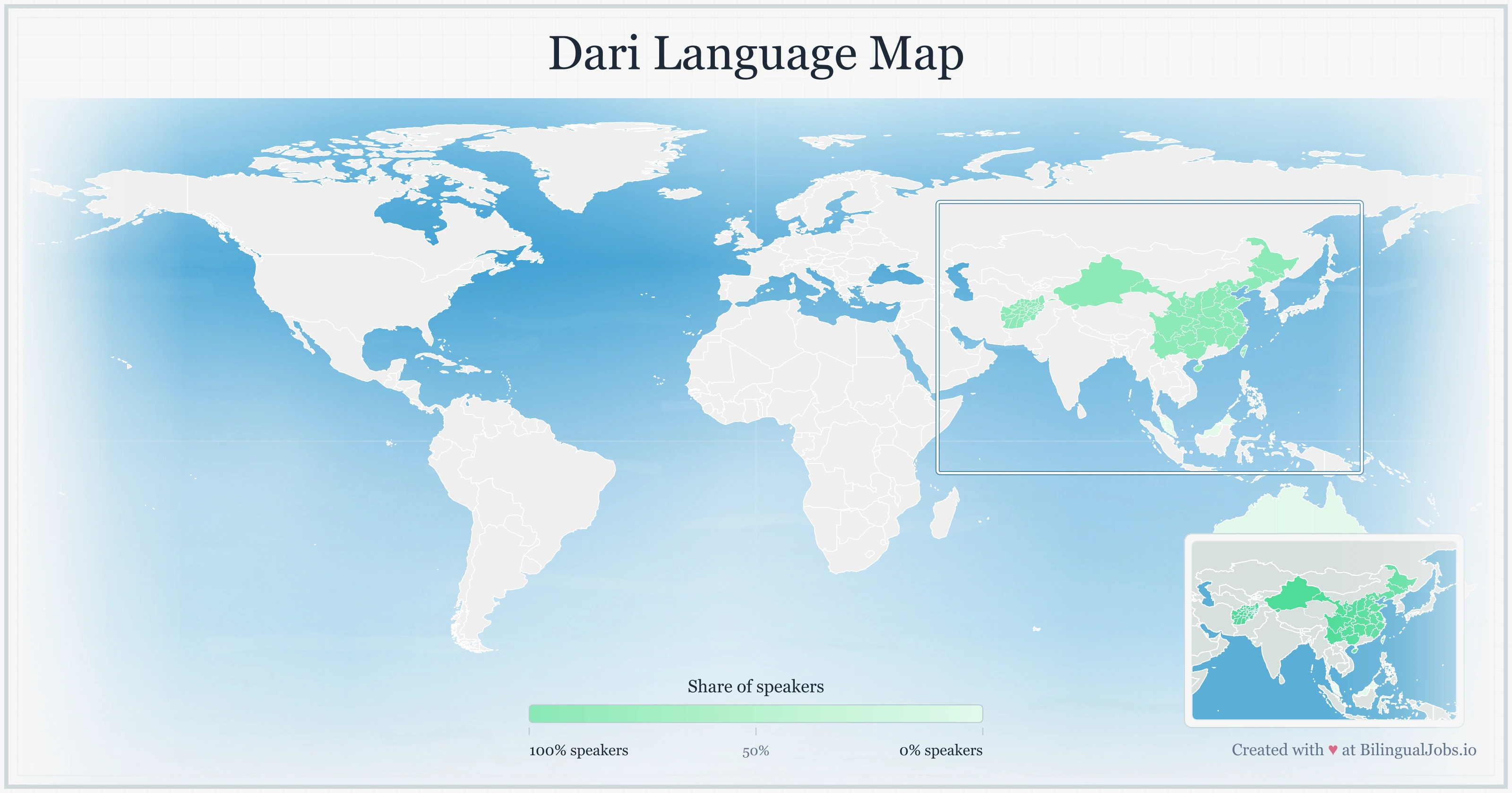 Dari language map