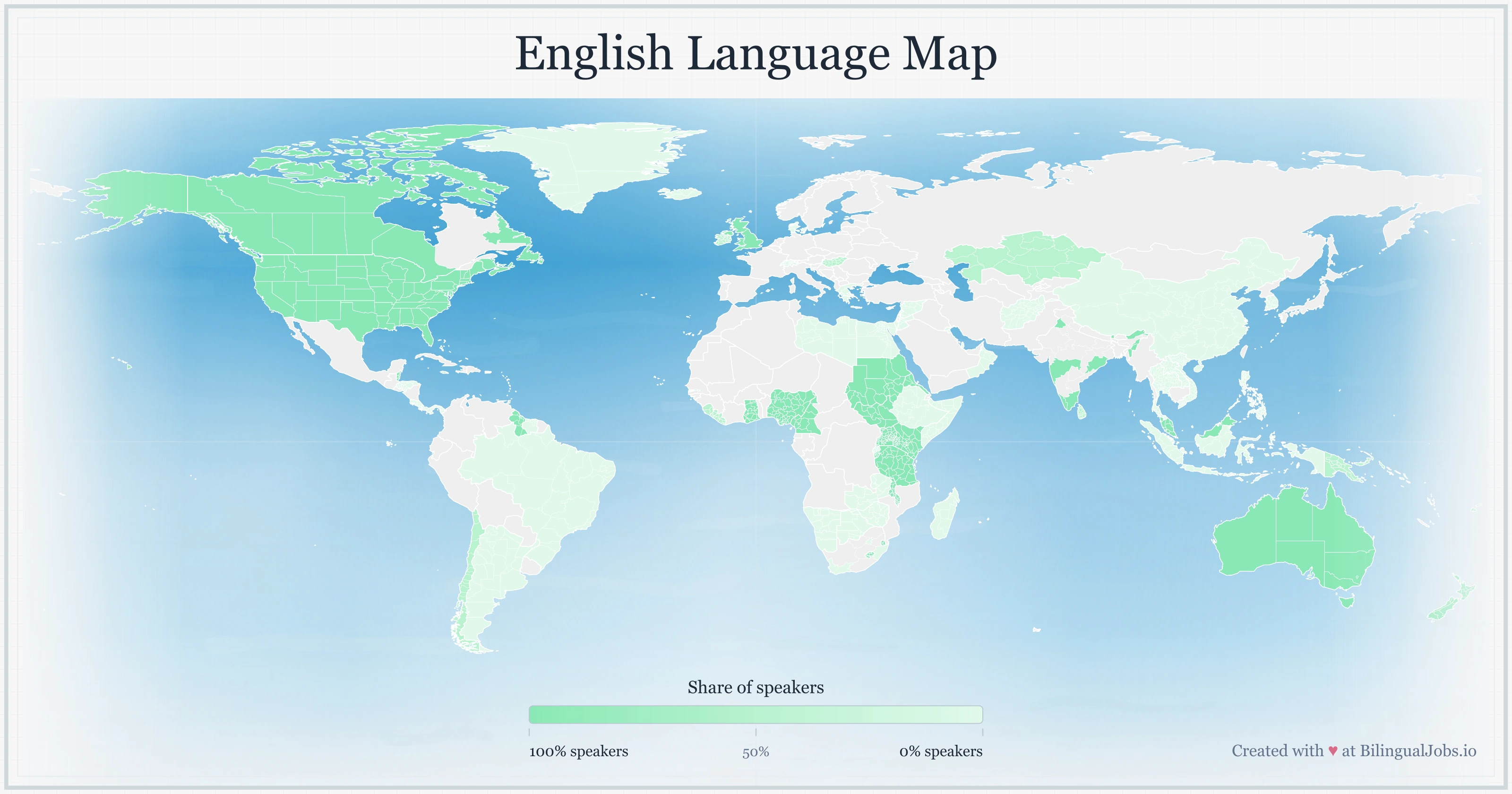English language map