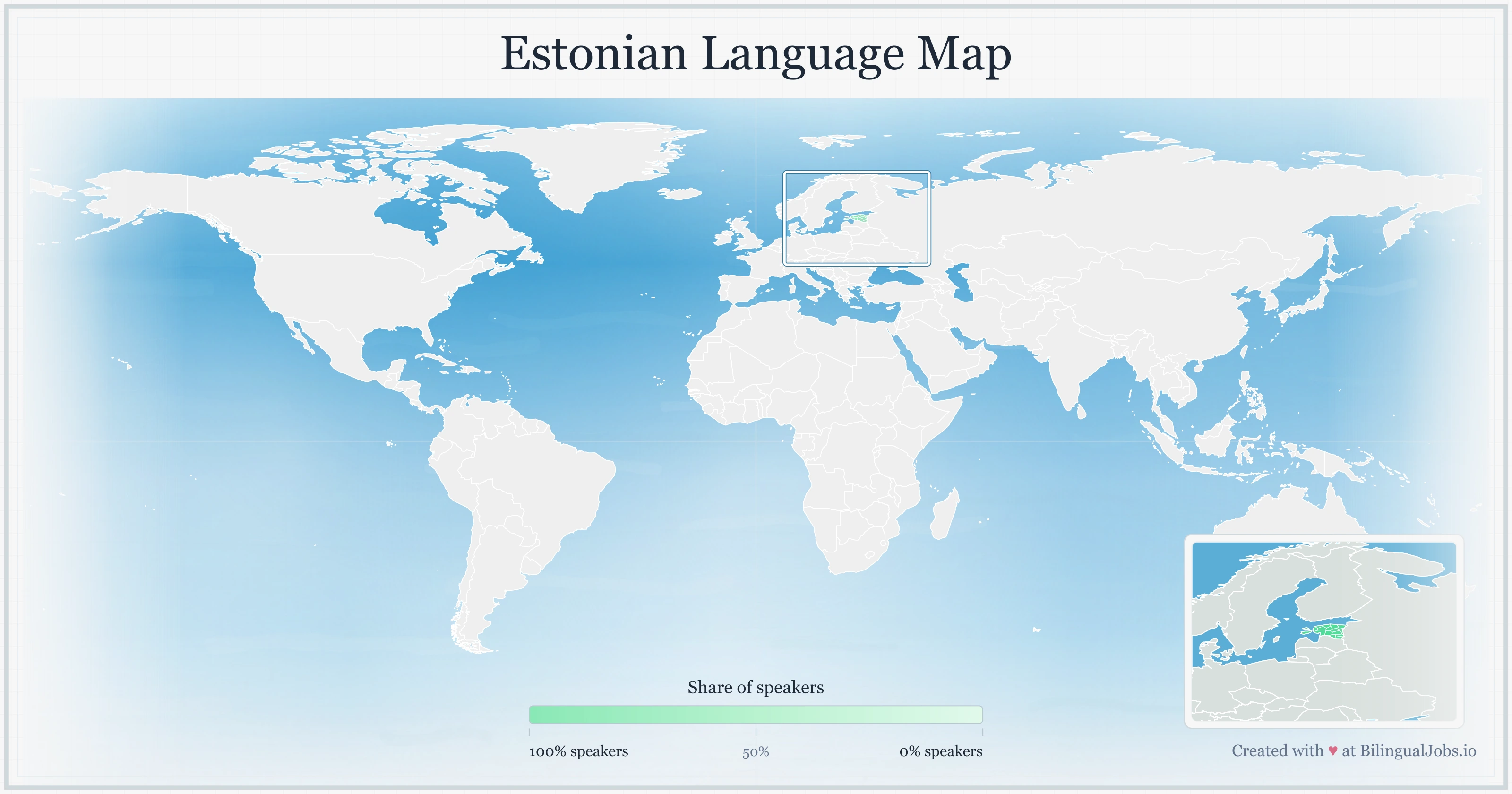 Estonian language map