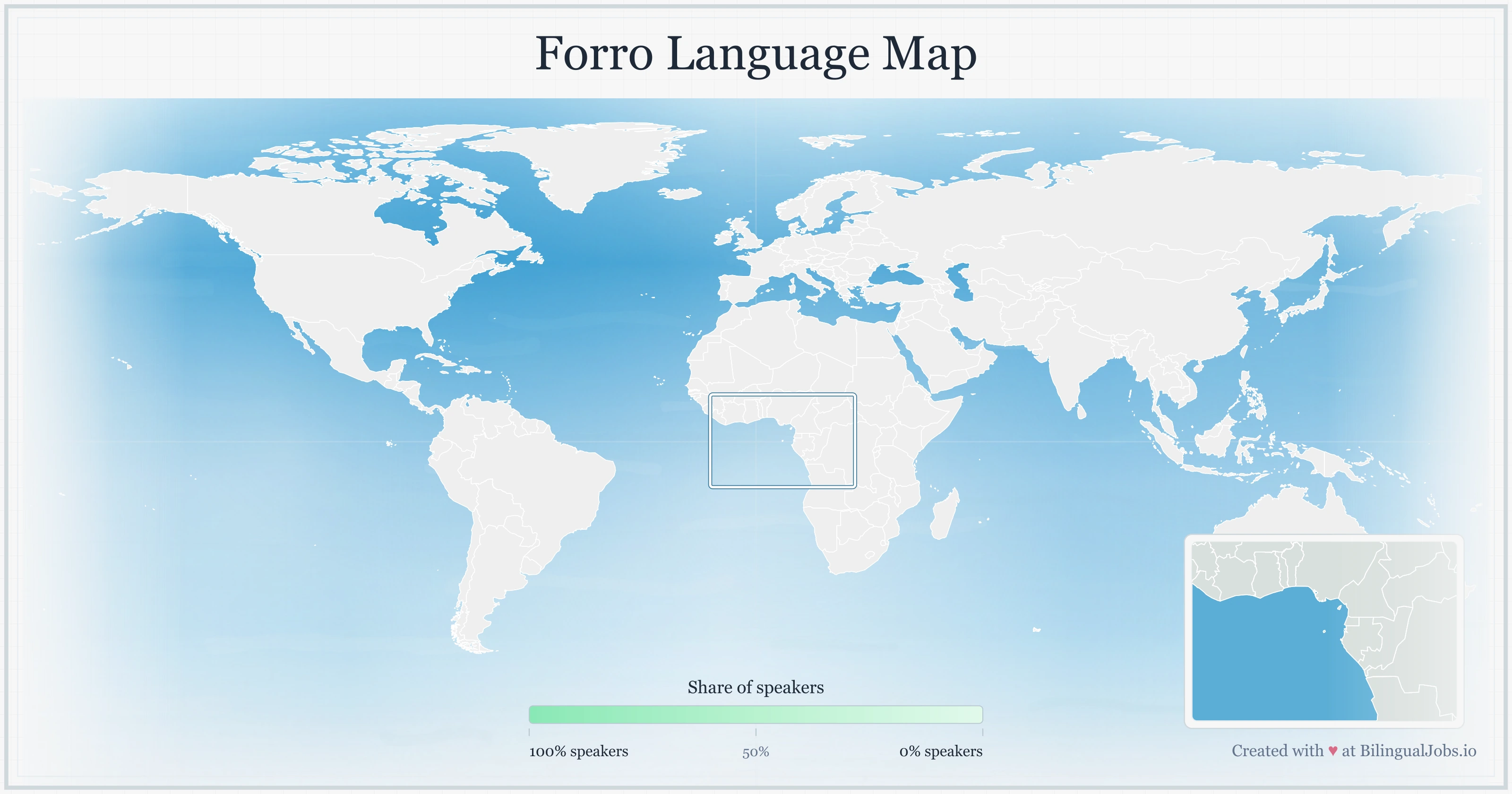 Forro language map