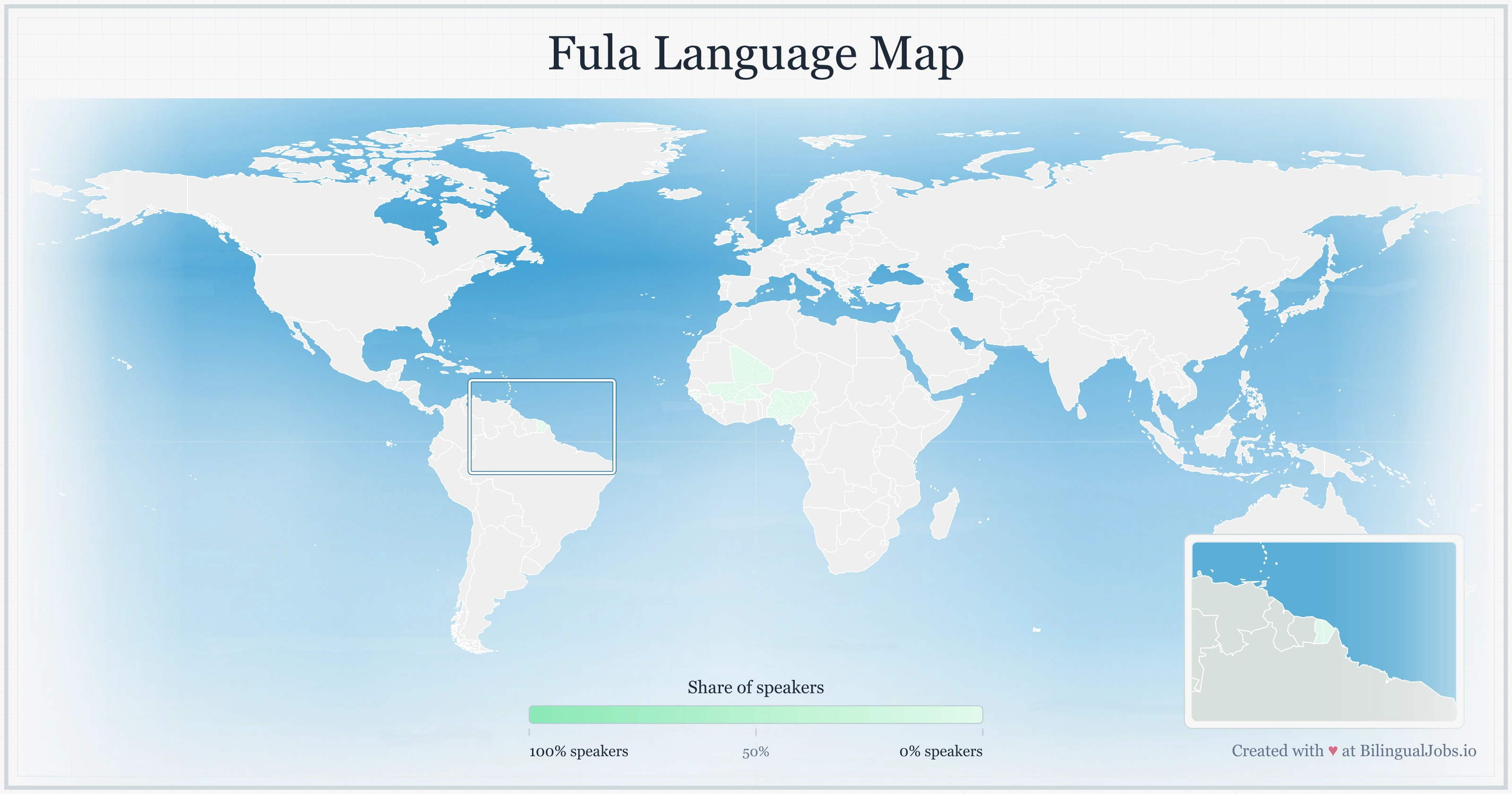 Fula language map