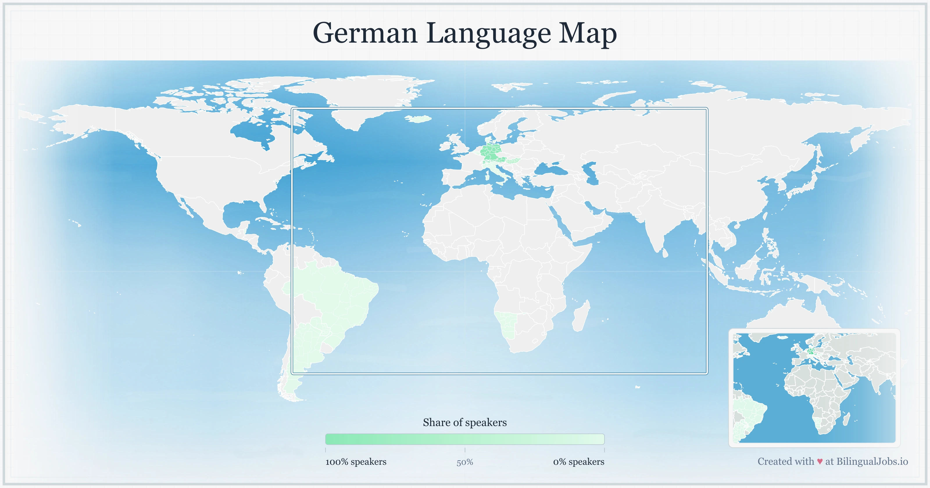 German language map