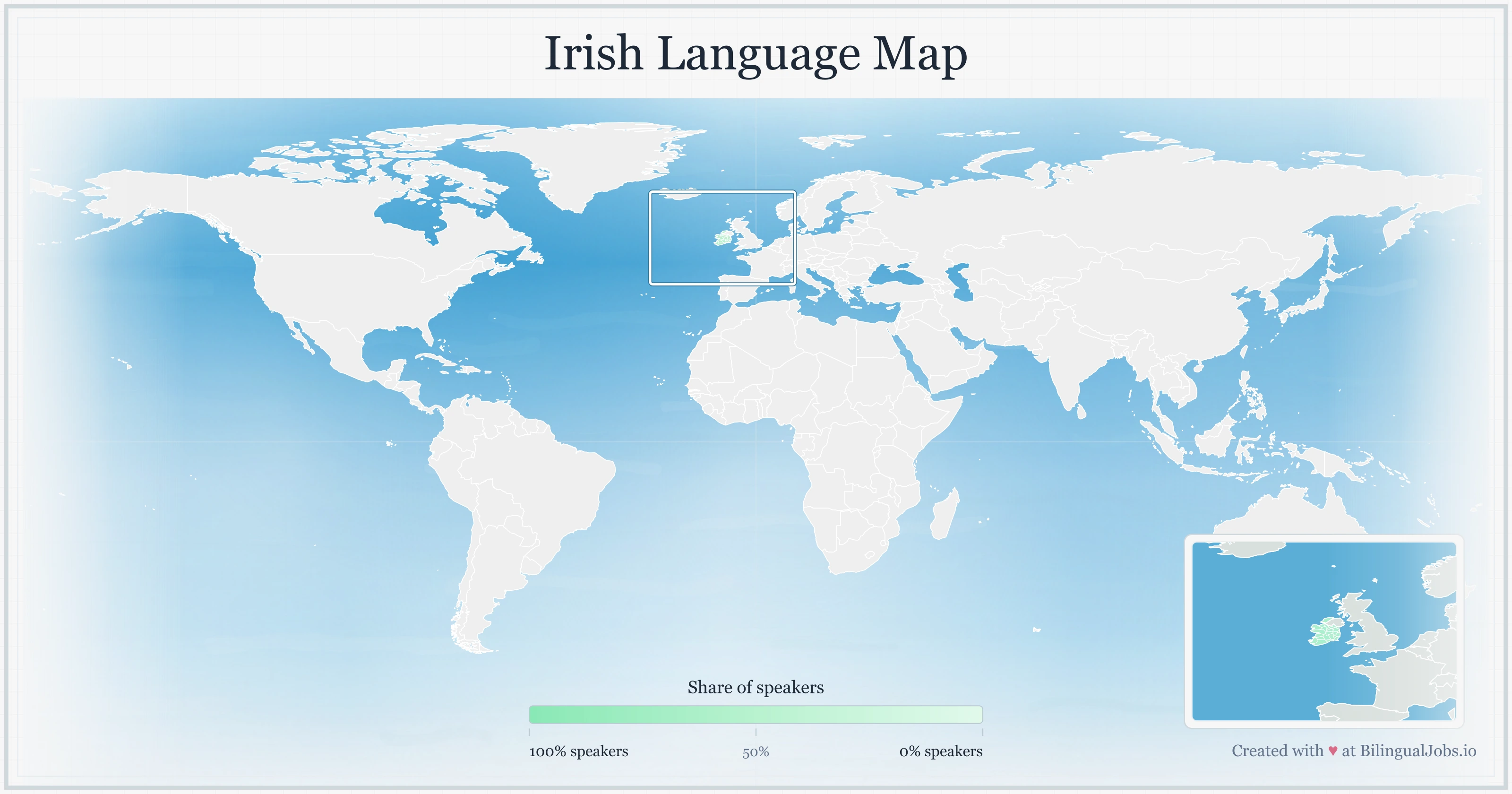 Irish language map