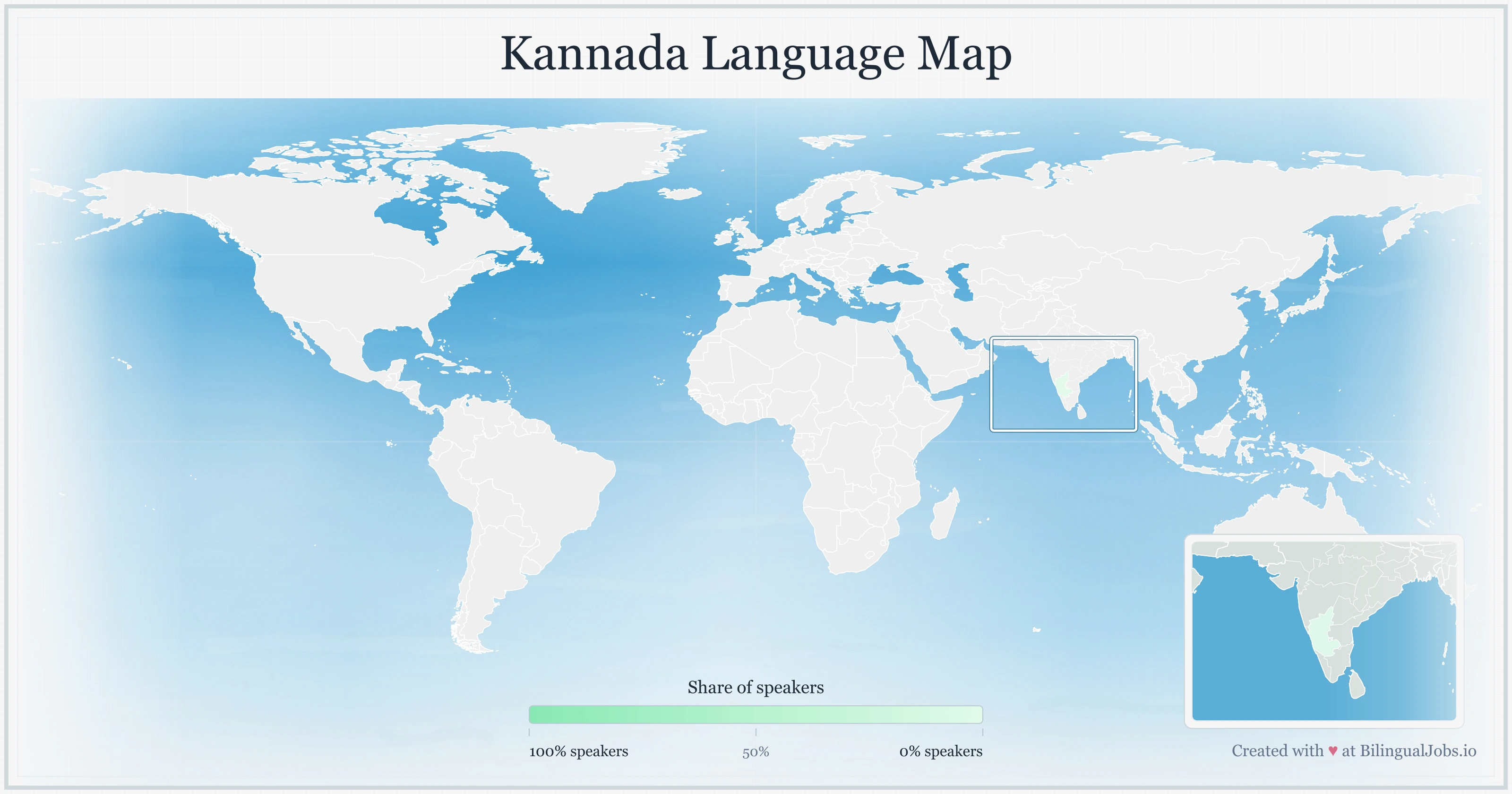 Kannada language map
