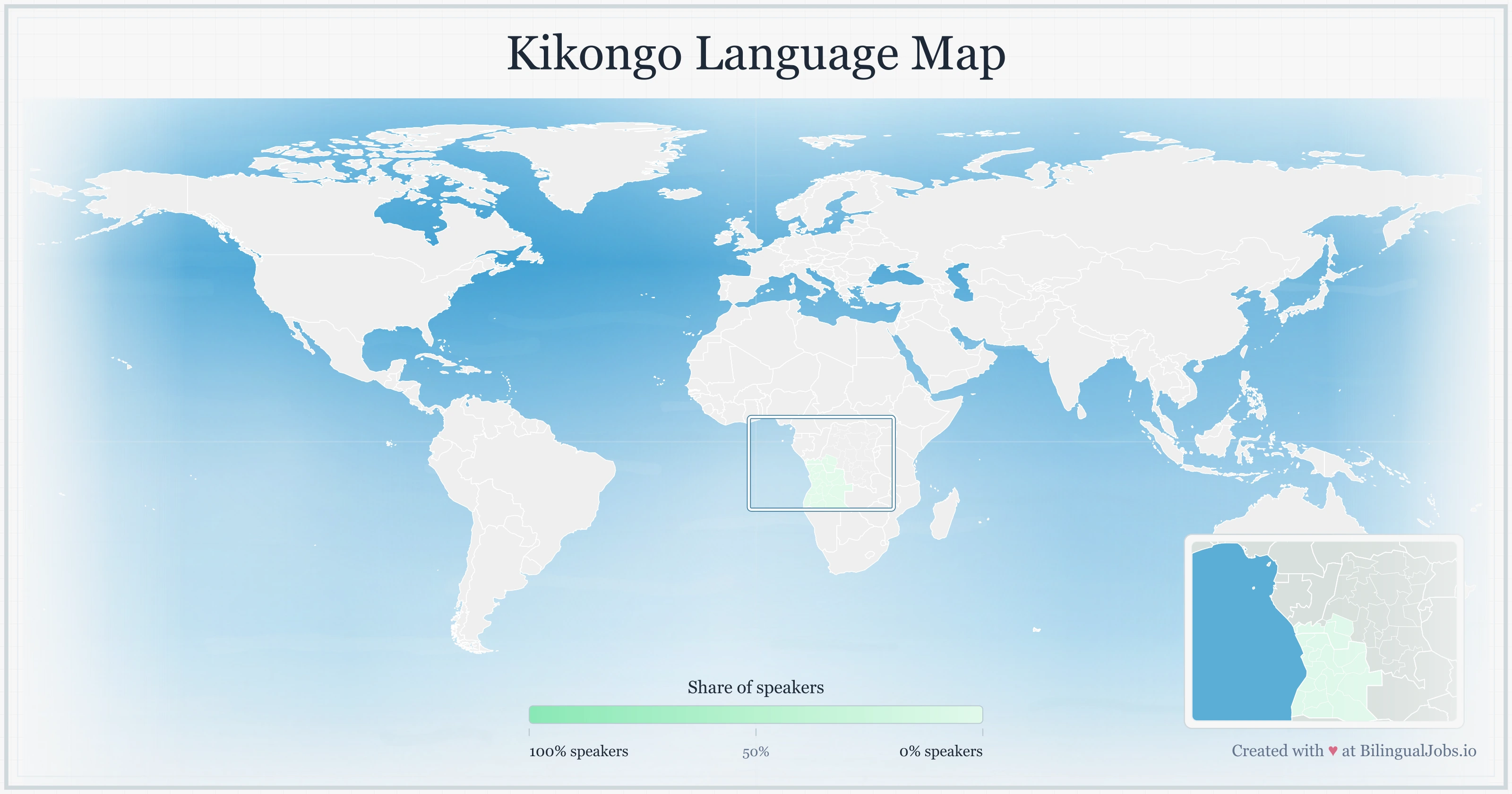 Kikongo language map