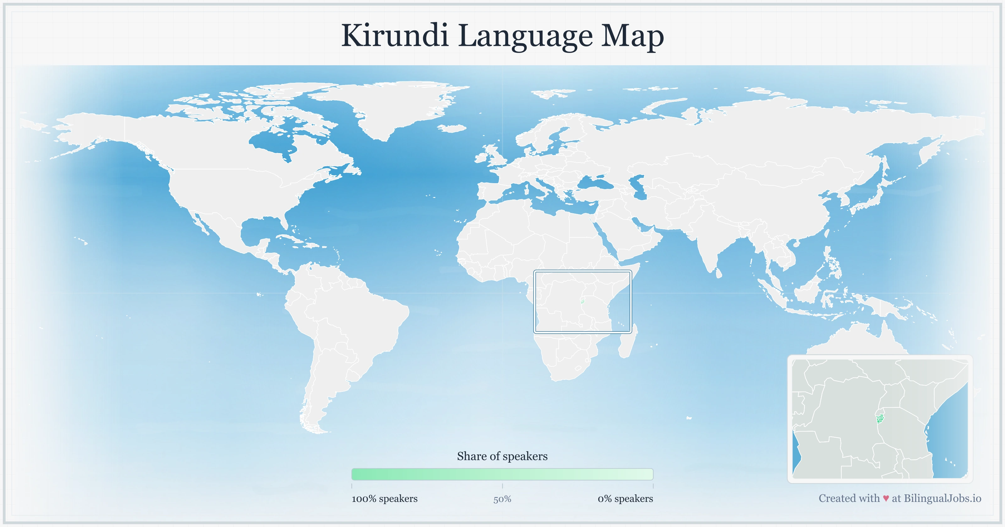 Kirundi language map