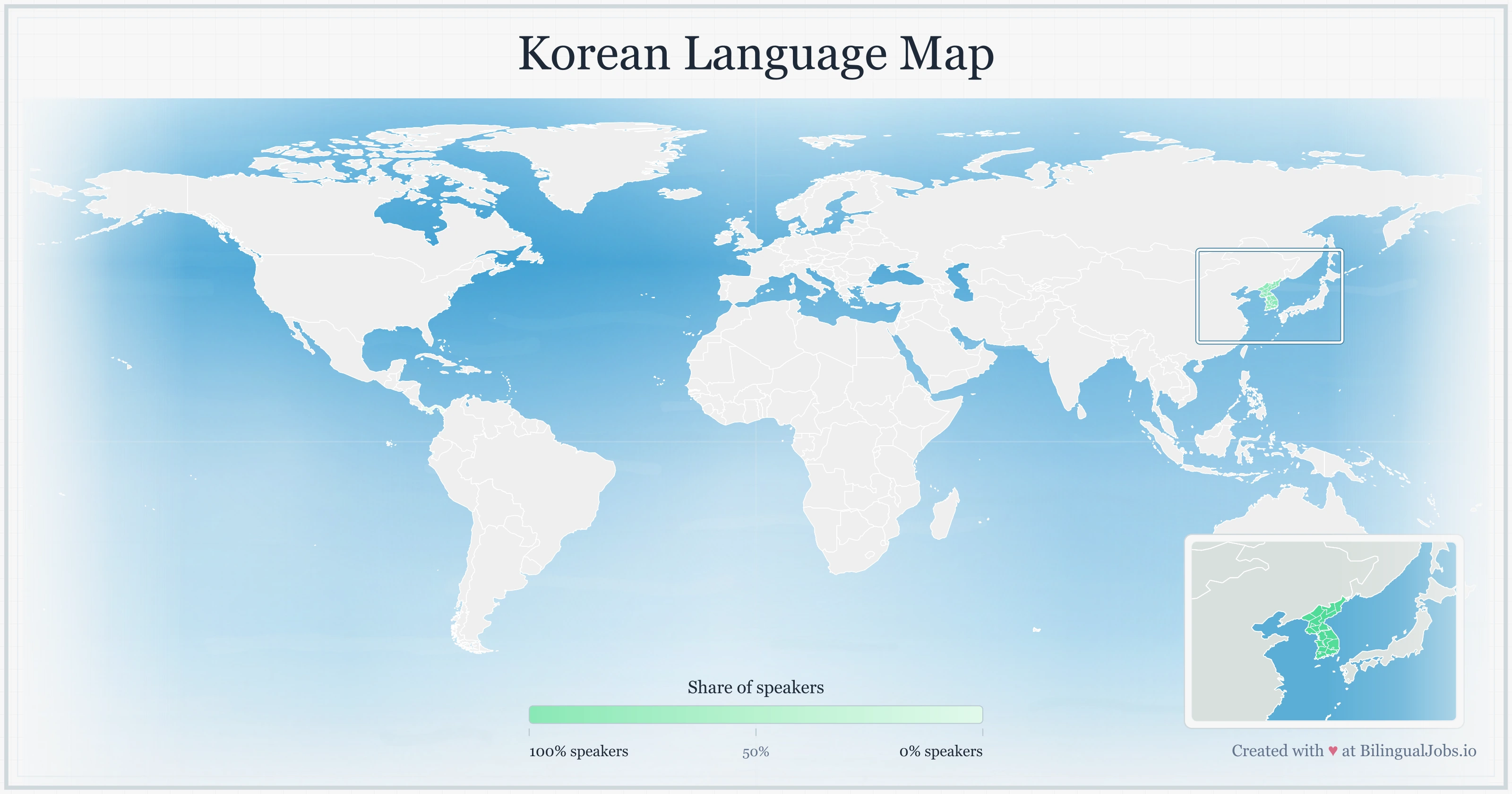 Korean language map