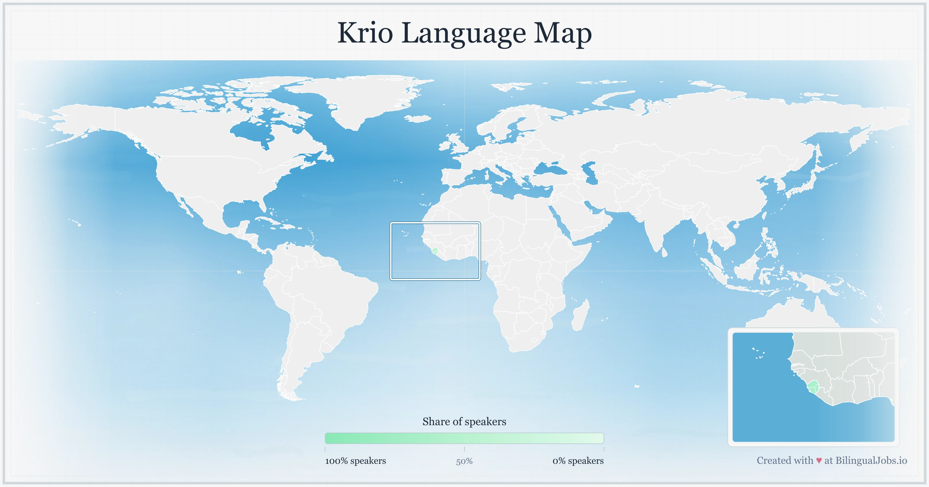 Krio language map