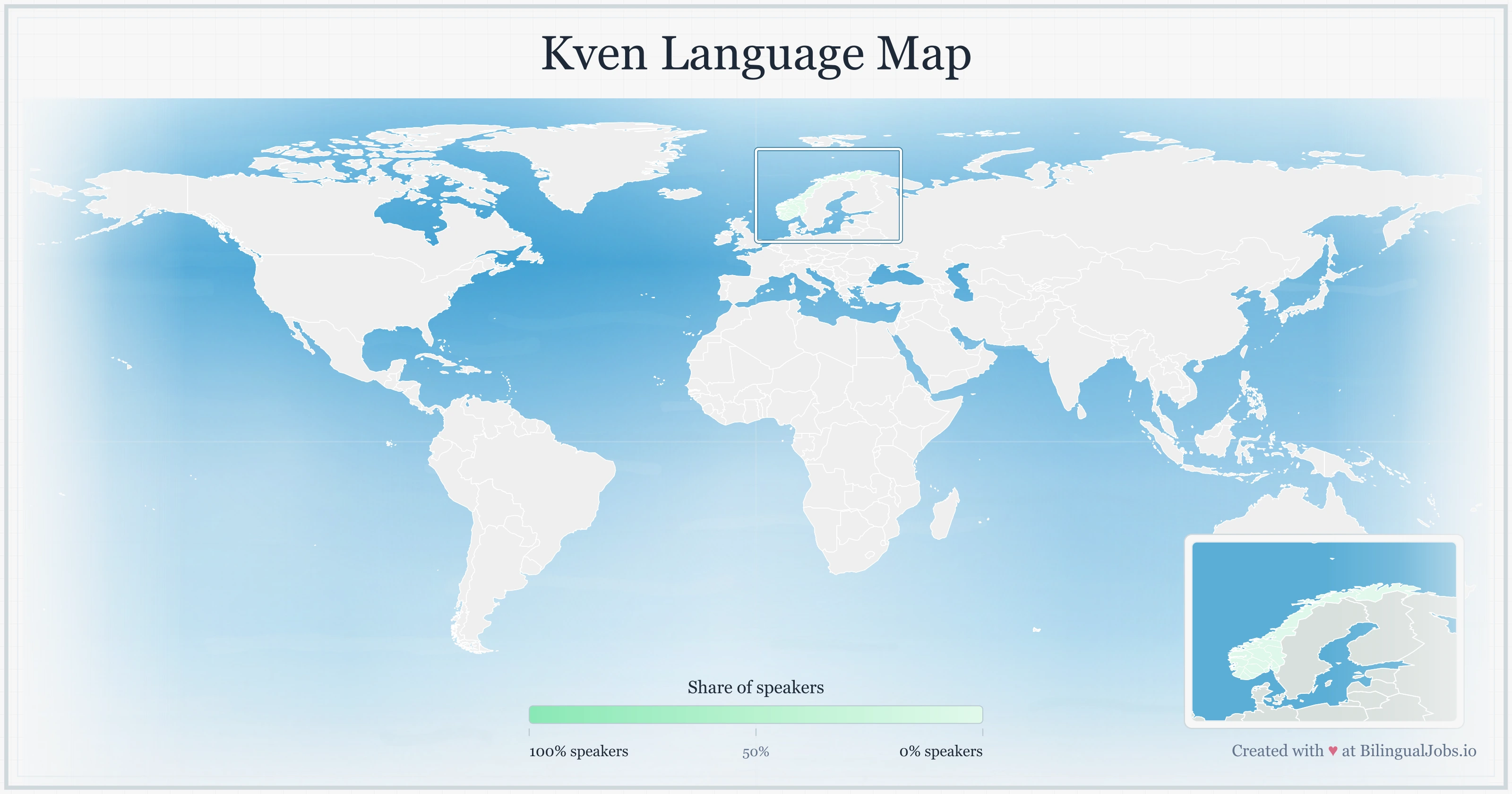 Kven language map
