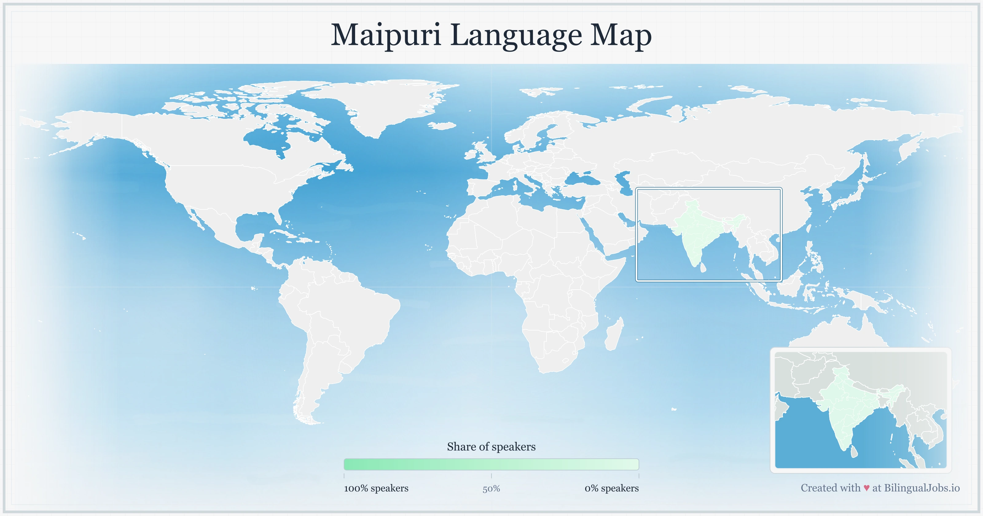 Maipuri language map