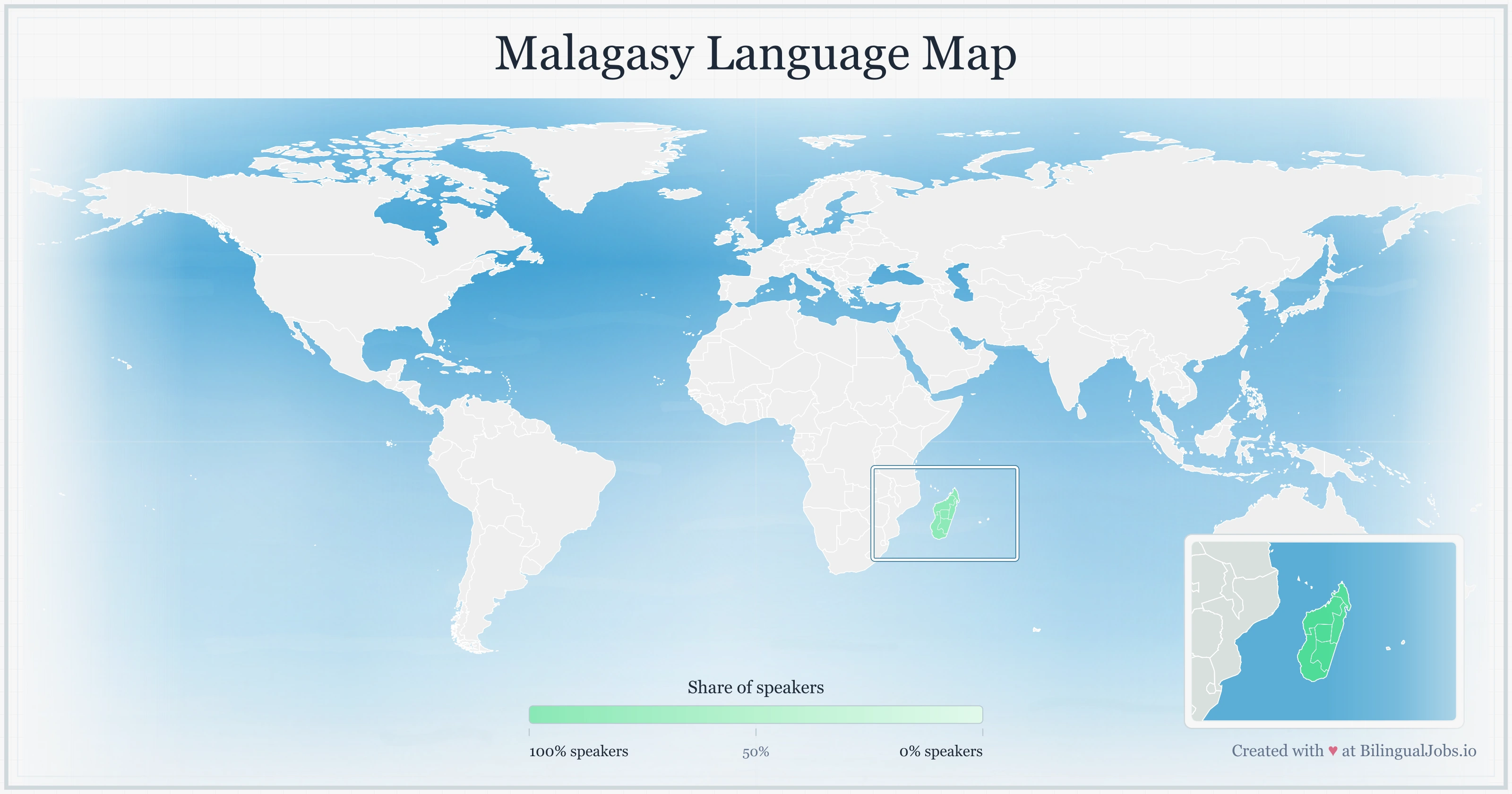 Malagasy language map