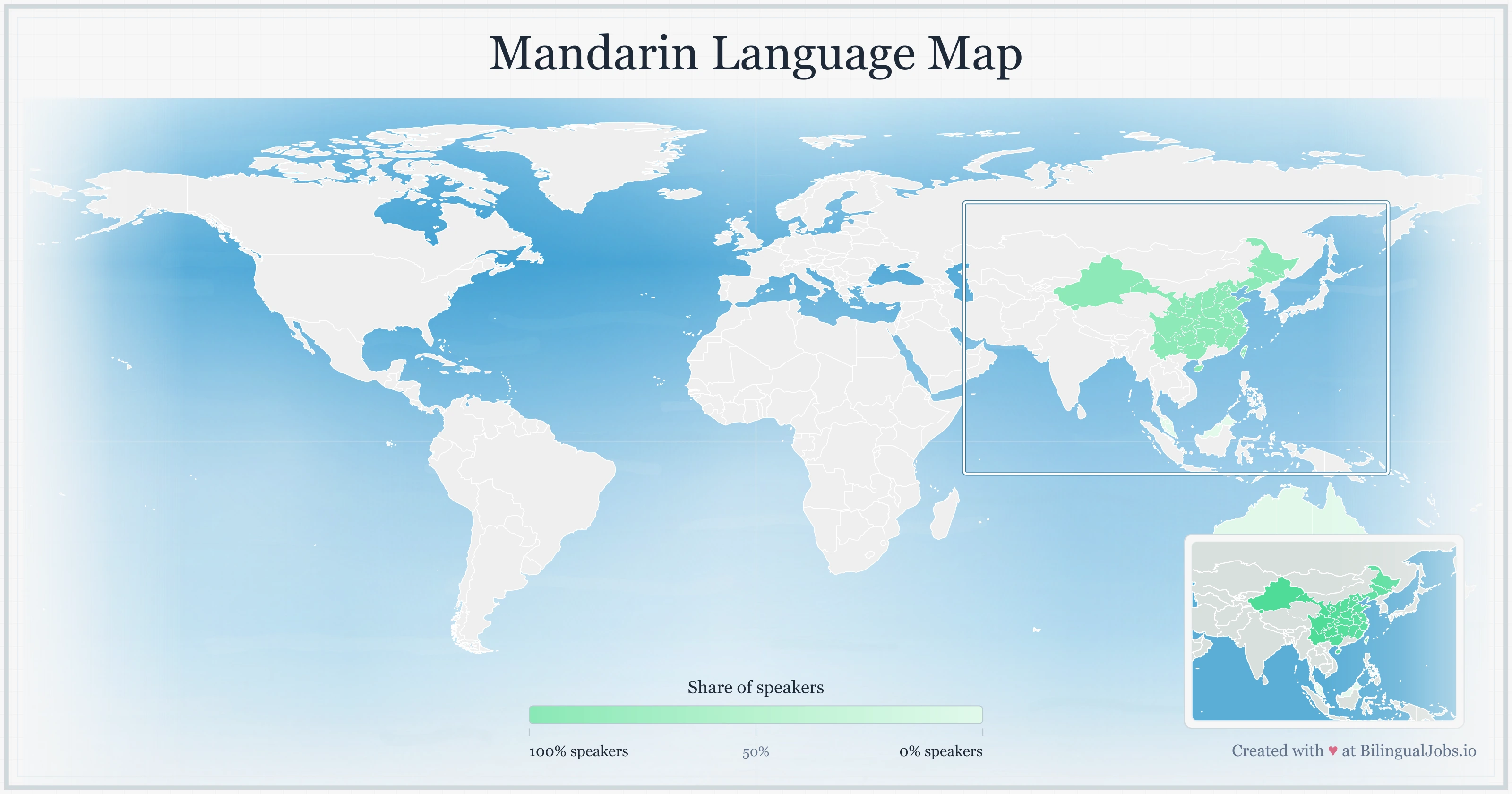 Mandarin language map