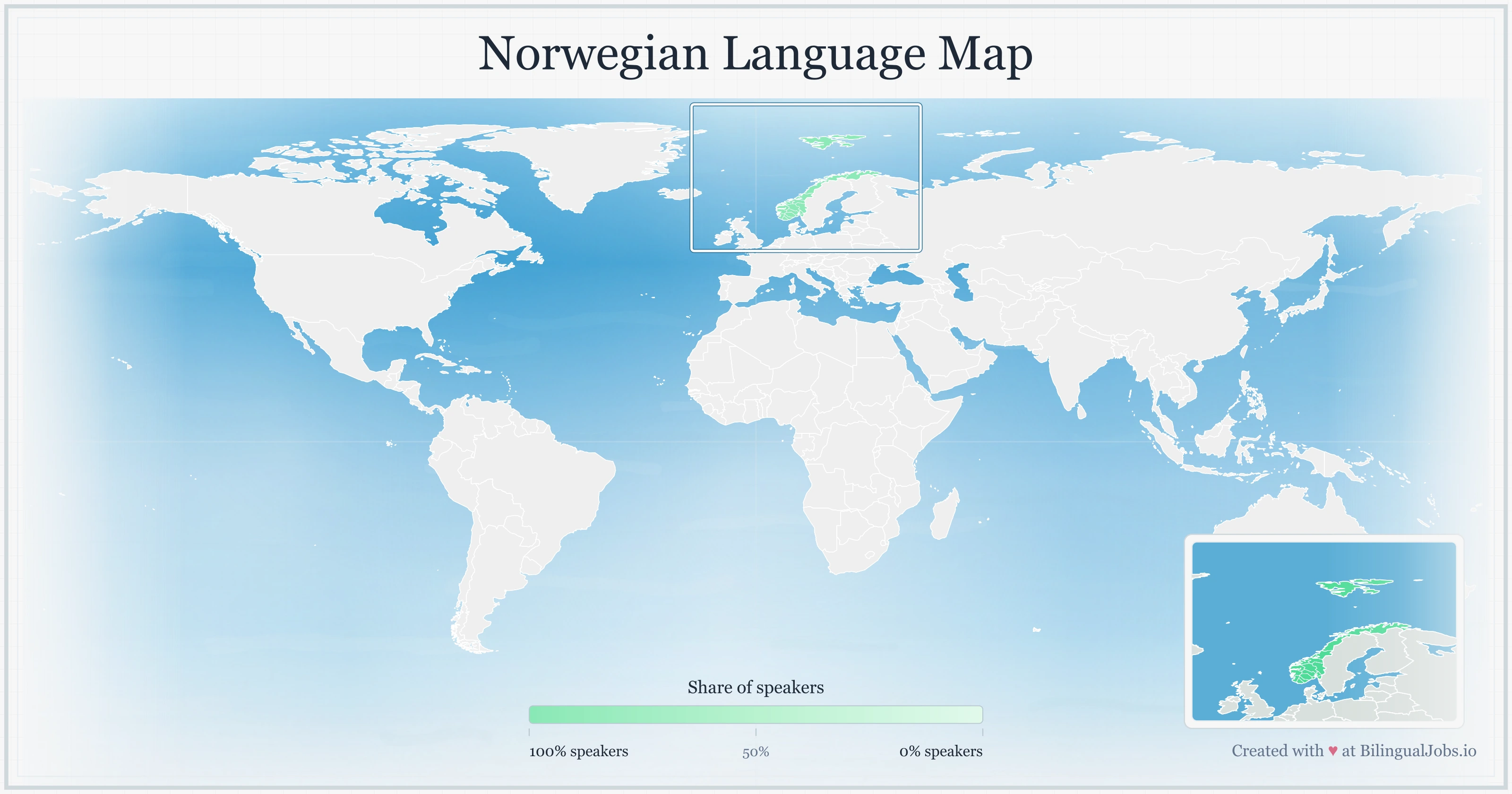 Norwegian language map