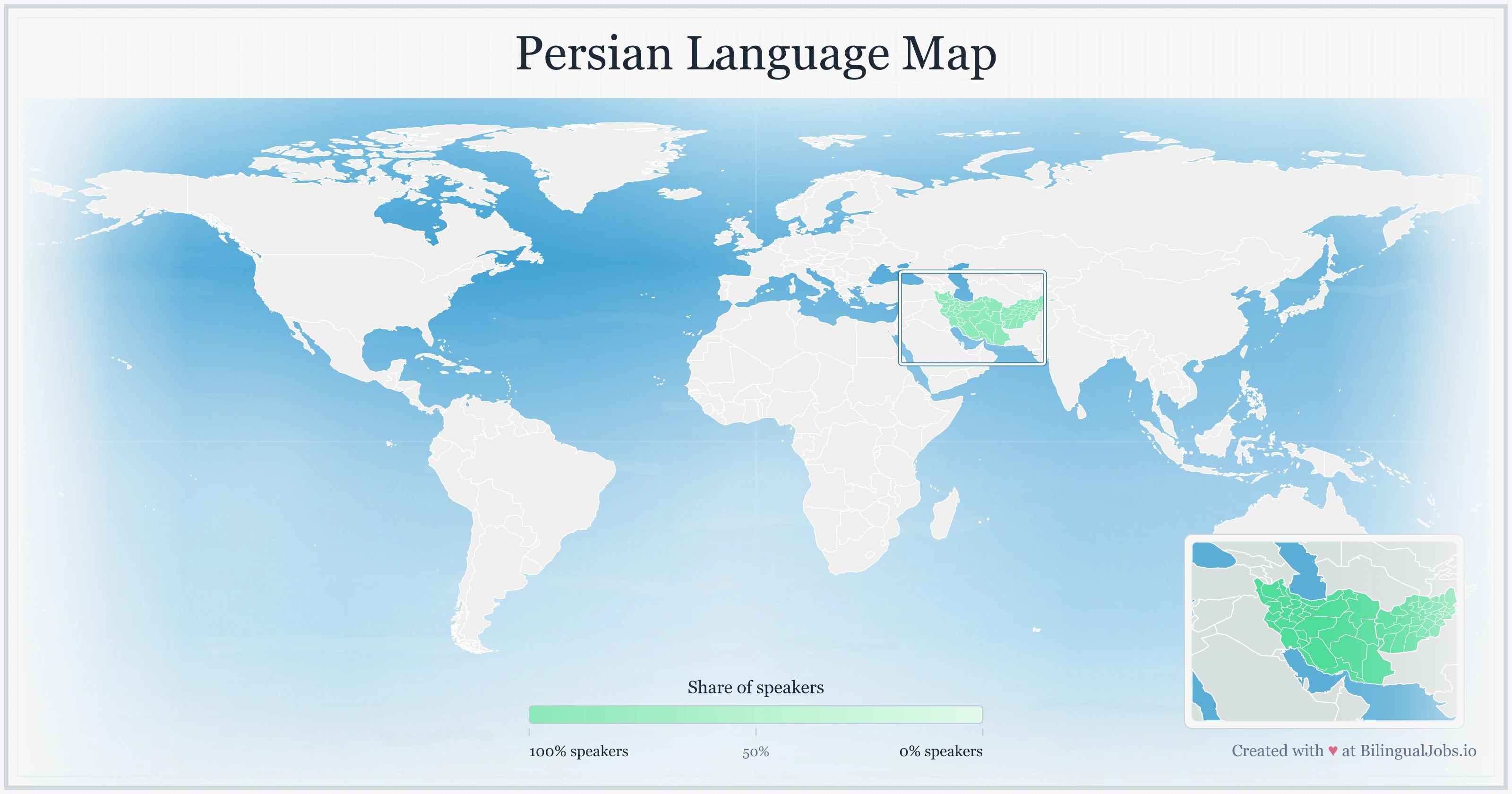Persian language map