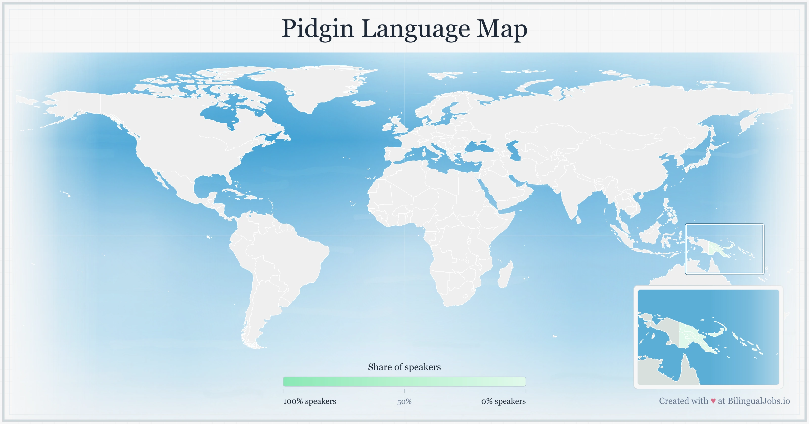 Pidgin language map