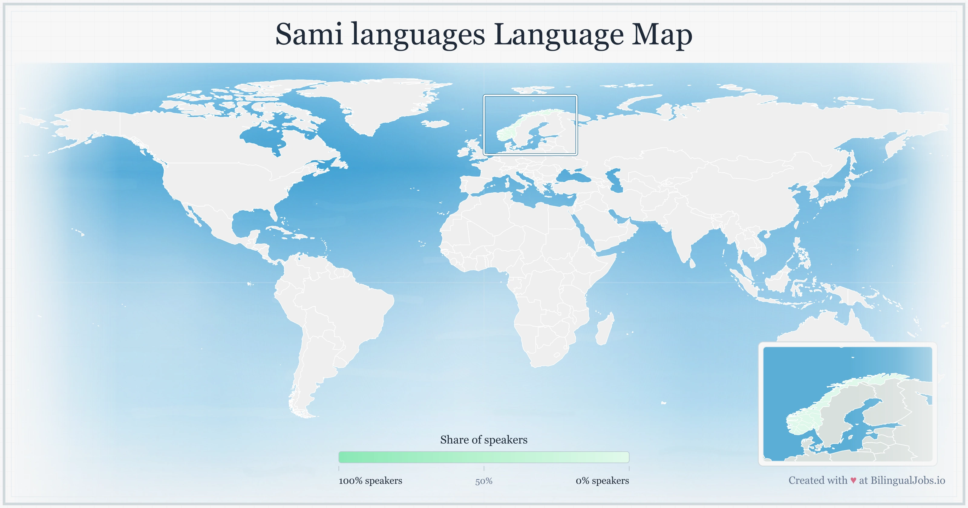 Sami Languages language map