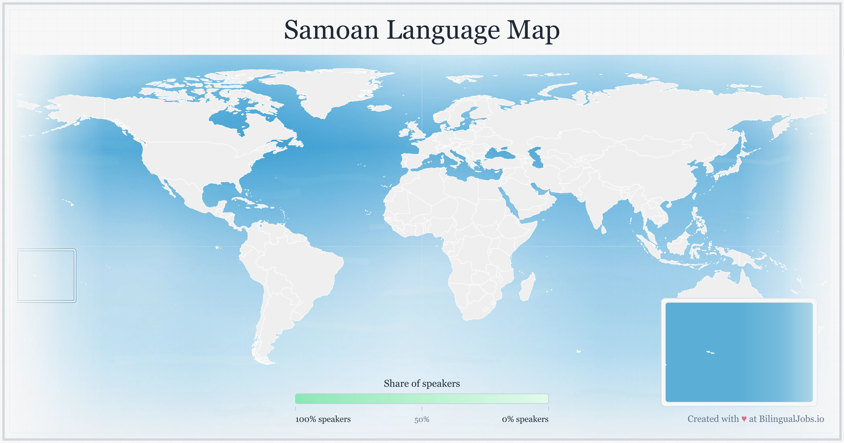Samoan language map