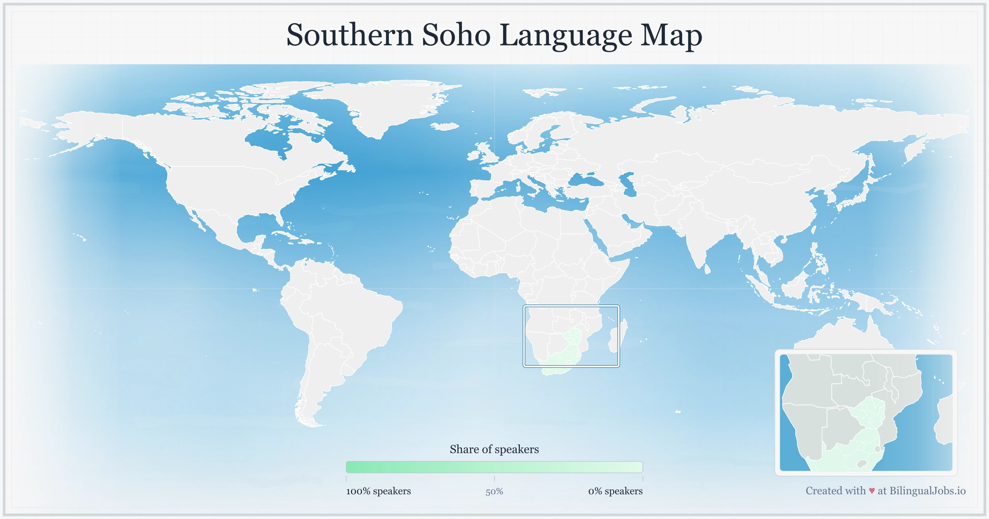 Southern Soho language map