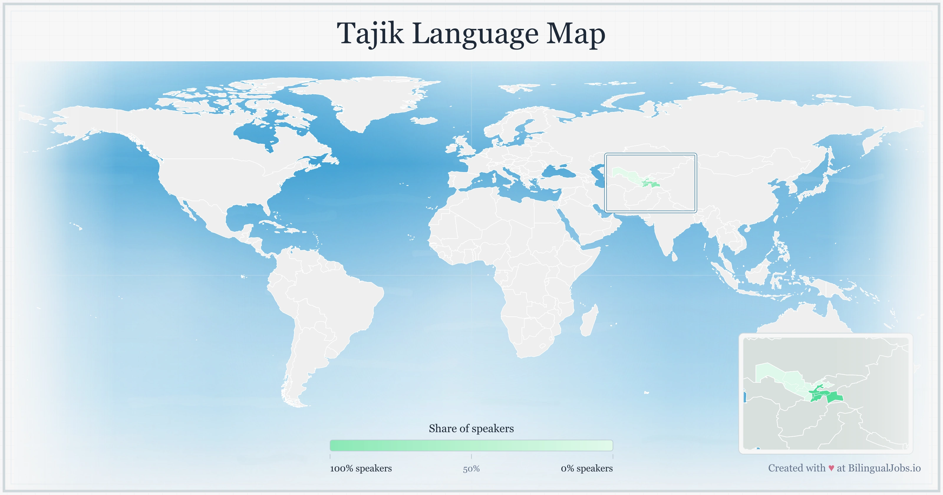 Tajik language map