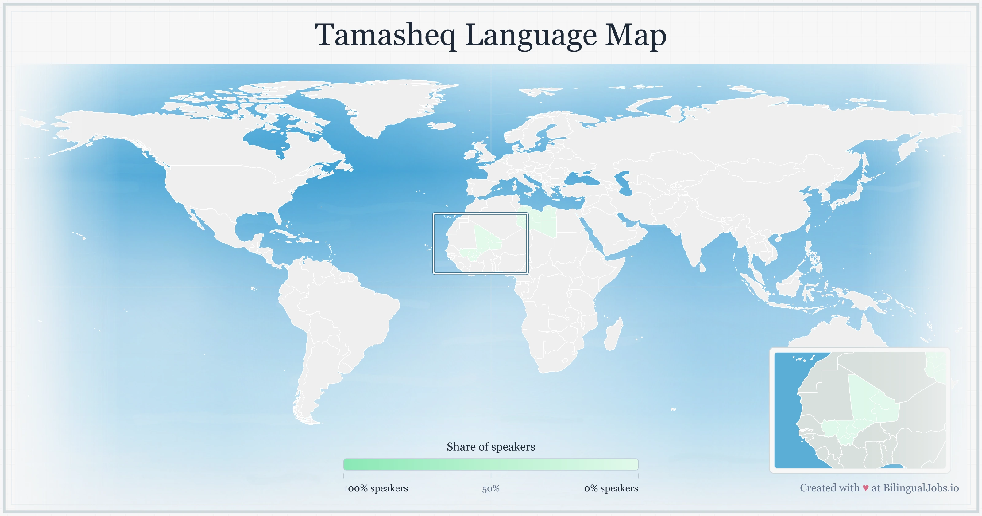 Tamasheq language map