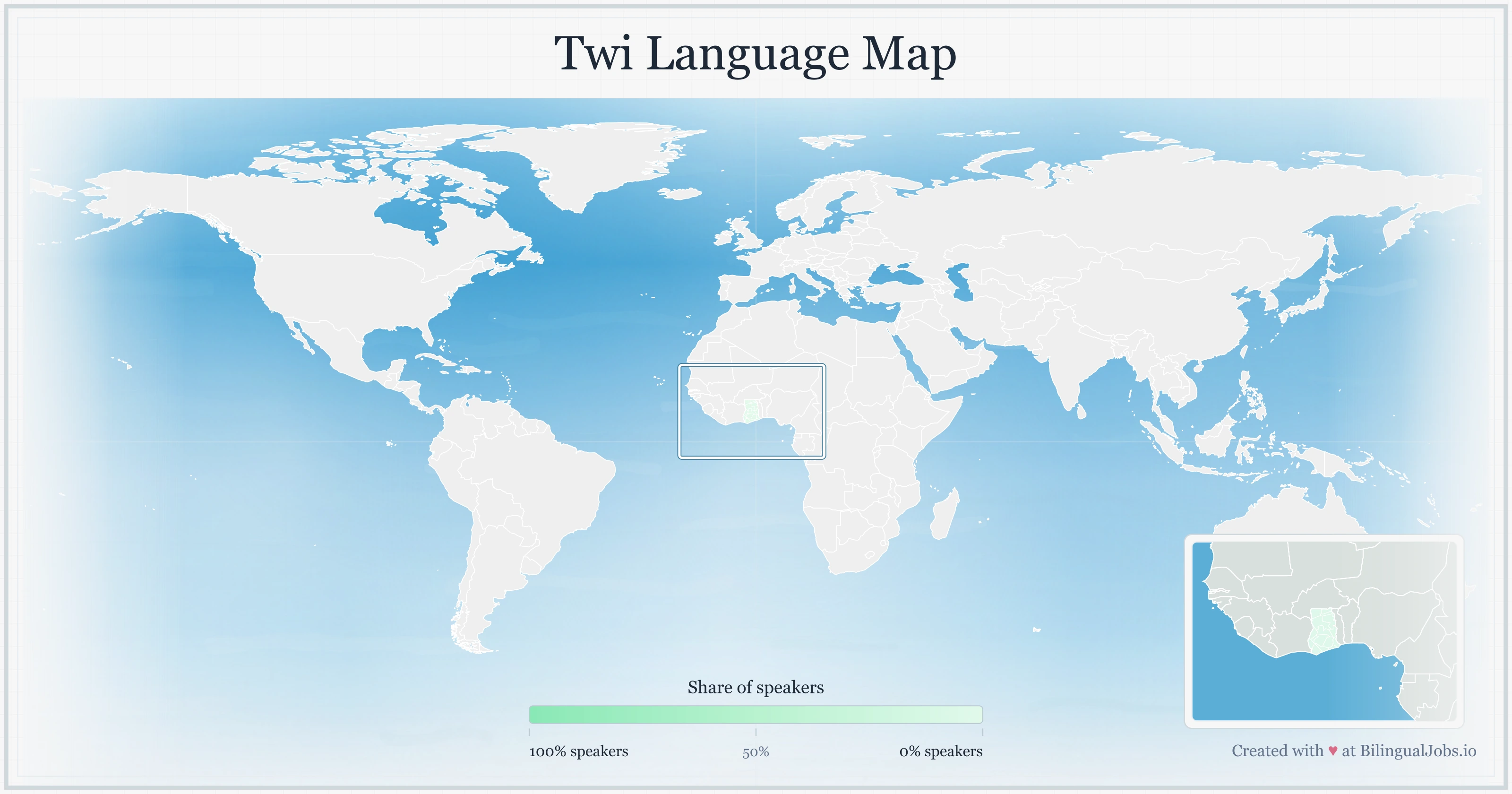 Twi language map